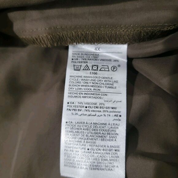 Old Navy Womens Button Up Shirt Dress Size‎ 4X Olive Green Minimalist - Picture 4 of 7